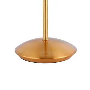 Contemporary and Sleek Brushed Gold Metal Table Lamp Base with Inline Switch