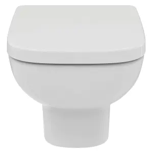 Ideal Standard i.life A White Wall hung Square Toilet with Soft close seat & Concealed cistern