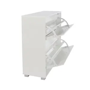 White Gloss 2 door shoe cabinet, Lido White