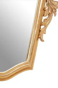 Interiors by Premier Marseille Gold Finish Tapered Wall Mirror