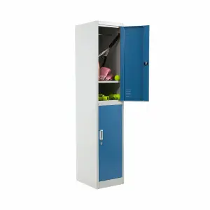 2 Door Steel Locker, 1850mm H x 380mm Wx 450mm D