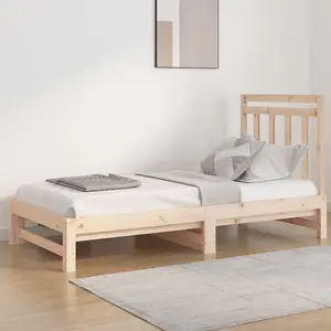 Berkfield Pull-out Day Bed 2x(90x190) cm Solid Wood Pine