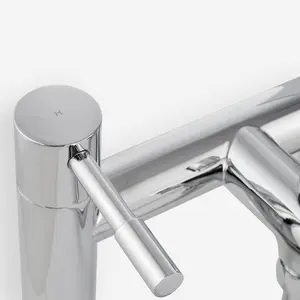 Nes Home Shower Handset and Adjustable Slider Riser Rail Kit with Bath Shower Mixer Tap