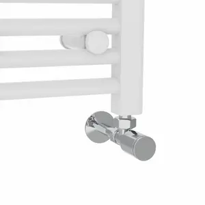 Wiest Straight Heated Towel Rail Radiator Bathroom Ladder Warmer White / 100cm H x 30cm W x 3cm D