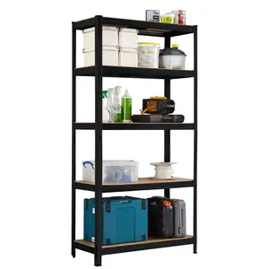 Neo Black Large 5 Tier Large Steel Garage Shelving