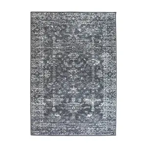 Melrose Colorama Traditional Design Charcoal Large Indoor Area Rug 160/230cm