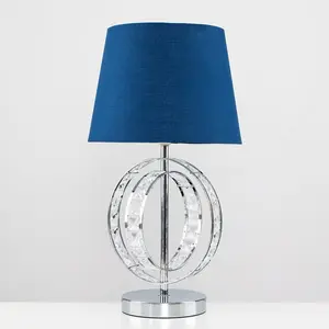 Babb Metal Table Lamp Blue / No