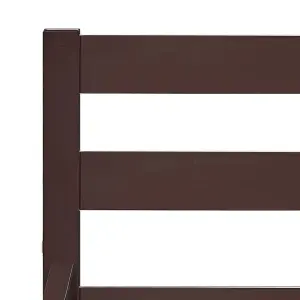 Berkfield Bed Frame Dark Brown Solid Pine Wood 140x200 cm