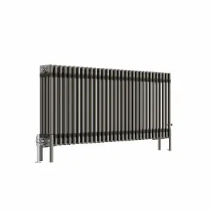 Right Radiators 600x1460 mm Horizontal Traditional 4 Column Cast Iron Style Radiator Raw Metal