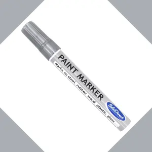 Oil-based Paint Marker Pen Permanent for Tyres Rubber Stone Leather Fabric Plastic Glass (Silver)