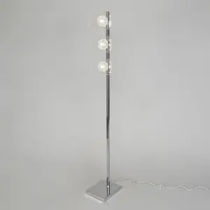 Litecraft Verona Chrome 3 Light Wire Globe Floor Lamp