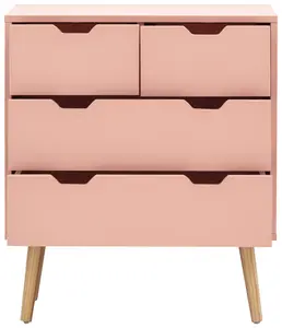 GFW Nyborg 2+2 Drawer Chest Coral Pink