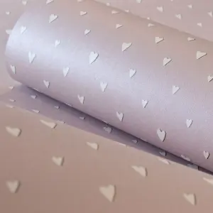 Galerie Great Kids Rose Smooth Glitter Hearts Wallpaper Roll