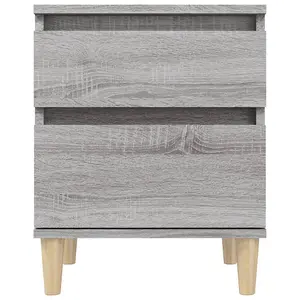 Berkfield Bedside Cabinets 2 pcs Grey Sonoma 40x35x50 cm