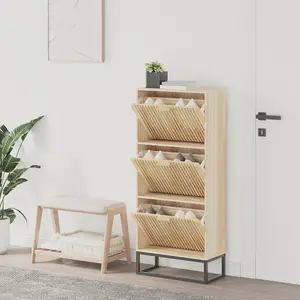 Berkfield Shoe Cabinet 52x25x120 cm Engineered Wood