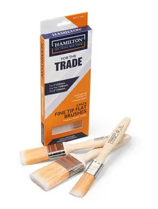 HAMILTON For The Trade Fine Tip Flat Brushes 3Pk (3100103-900)