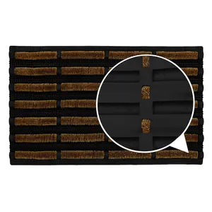 JVL Nimbus Rubber Coir Tuffscrape Doormat, 45x75cm