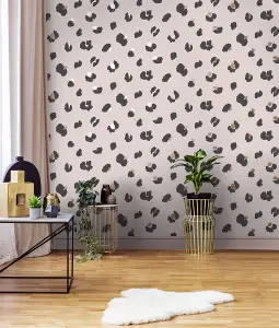 Holden Decor Large Leopard Spot Pink Animal Print Smooth Wallpaper