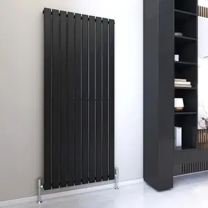 Designer Flat Panel Single Radiator 1800x680 Black by MCC