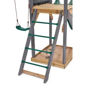 Plum Siamang Wooden Climbing Frame with Swings and Slide