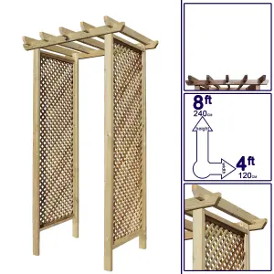 Premier Arch H:8ft (240cm) x W.4ft (120cm) Garden Walkway Archway Privacy Alderley Plant Decorative Plant Climber Sides