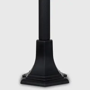 ValueLights Mayfair Traditional Victorian Style 1.2m Black IP44 Rated Outdoor Garden Lamp Bollard Post Light