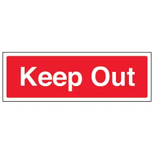 Keep Out - General Agricultural Sign - Rigid Plastic - 450x150mm (x3)