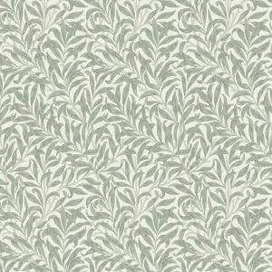 William Morris Soft Sage Bough Ditsy Smooth Wallpaper