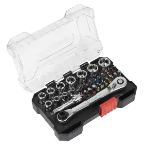 Premier Socket & Bit Set 1/4" Square Drive Colour-Coded 31 Pieces Tool AK2111