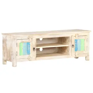 Berkfield TV Cabinet 120x30x40 cm Rough Acacia Wood