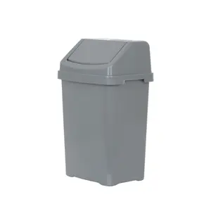 Wham Casa 1x 8L Swing Bin Silver