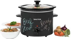 Salter Chalkboard 3.5L Slow Cooker - Black