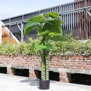 Garden Decoration Artificial Tropical Tree  in Black Plastic Pot H 160 cm