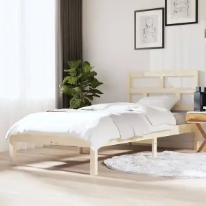 Berkfield Bed Frame Solid Wood 90x190 cm 3FT Single