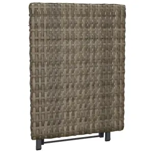 Berkfield Folding Table Grey 45x35x32 cm Poly Rattan