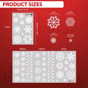 White Christmas  Snowflakes Christmas Window Clings