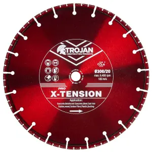 Trojan Pro X-Tension Diamond Blades 300mm/12" x 20