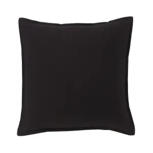 GoodHome Hiva Black Plain Indoor Cushion (L)45cm x (W)45cm