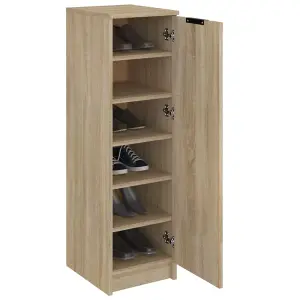 Berkfield Shoe Cabinet Sonoma Oak 30x35x100 cm Engineered Wood