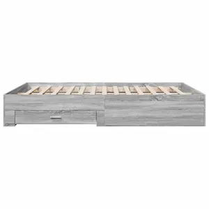 Berkfield Bed Frame with Drawers without Mattress Grey Sonoma 140x200 cm