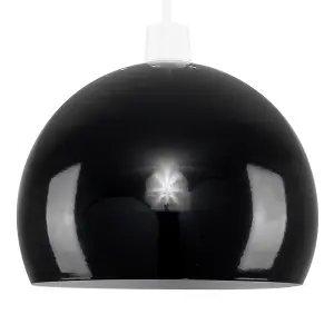 ValueLights Retro Black Arco Style Dome Ceiling Pendant Light Shade