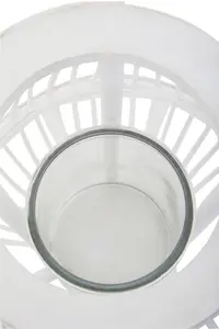 Interiors by Premier Lentigo Small White Bamboo Lantern