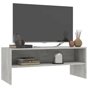 Berkfield TV Cabinet Concrete Grey 100x40x40 cm Engineered Wood