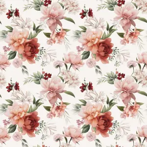 Bobbi Beck eco friendly White large peony Wallpaper