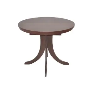 Stephan Extendable Round Solid Wood Base Dining Table Walnut