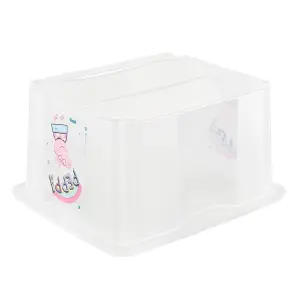 Keeeper Set of 2 Peppa Pig Turn Around Stackable Box 24 Litre with Lid - Natural Transparent