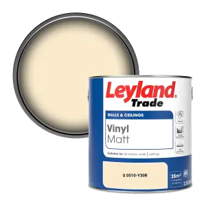 Leyland Trade Vinyl Matt Walls & Ceilings Emulsion Paint (S 0510-Y30R) 2.5L