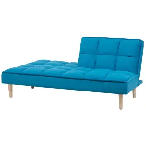 Beliani Traditional Sofa Bed SILJAN Sea Blue