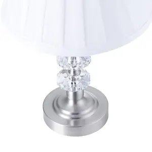 Contemporary Satin Nickel Power Saving and Eco Friendly LED Touch Table Lamp