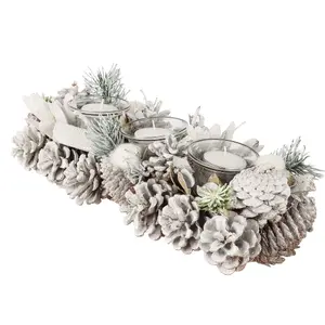 Wild Wonderland Trio Xmas Table Decoration Centrepiece Christmas Décor Candle Holder